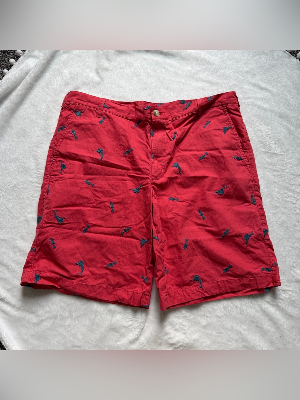 Columbia PFG Flat Front Short Red